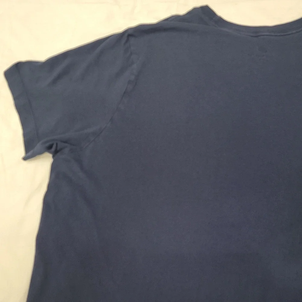 Nike Mens Swoosh Logo Graphic T-Shirt Navy Blue XXL DZ5171-410